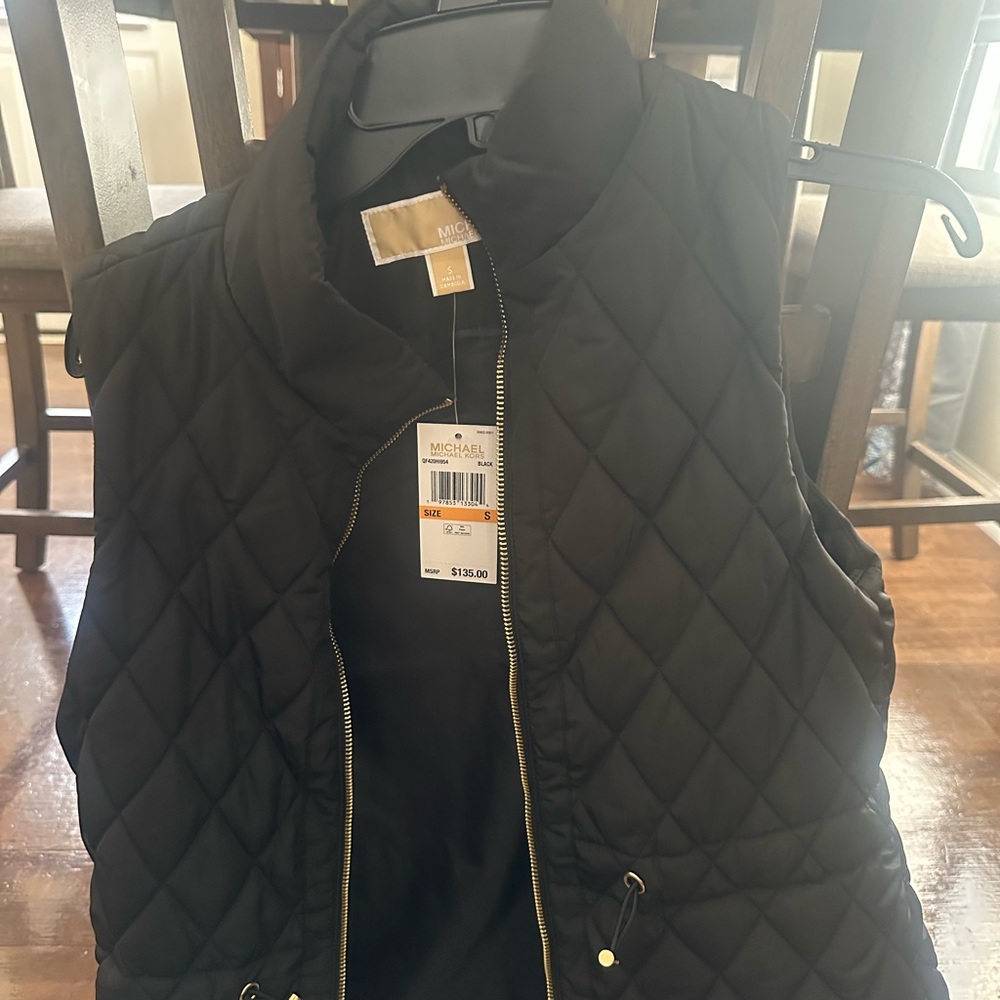 Michael Kors Black Quilted Vest